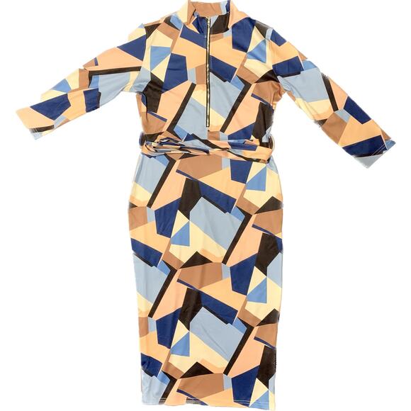 Women’s Zip Up Bodycon Dress- Size Large - Picture 7 of 7